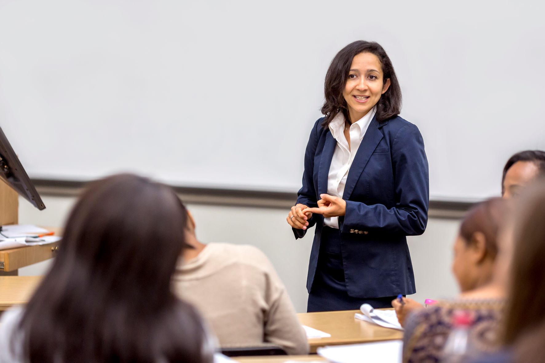 Sanaz Aghazada teaches class