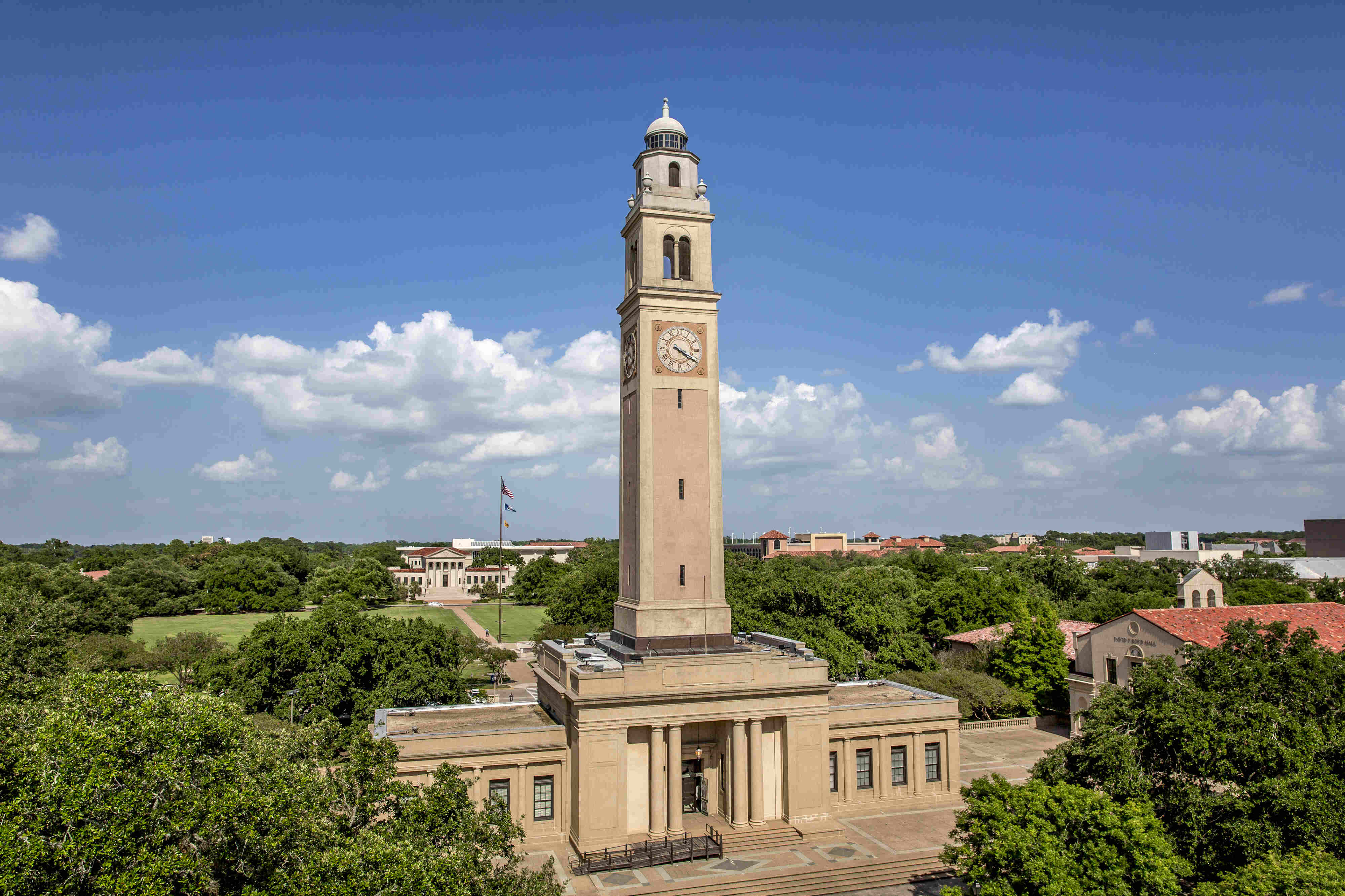 memorial tower on campus