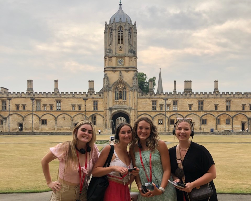 Group of stduents touring England