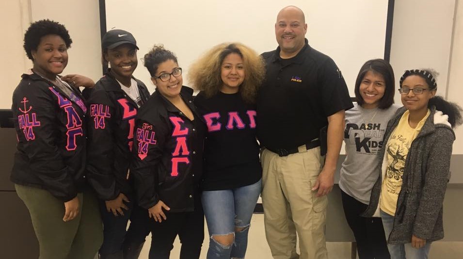 Officer Berry at training with sorority