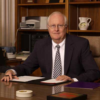 Mike Groves at his desk